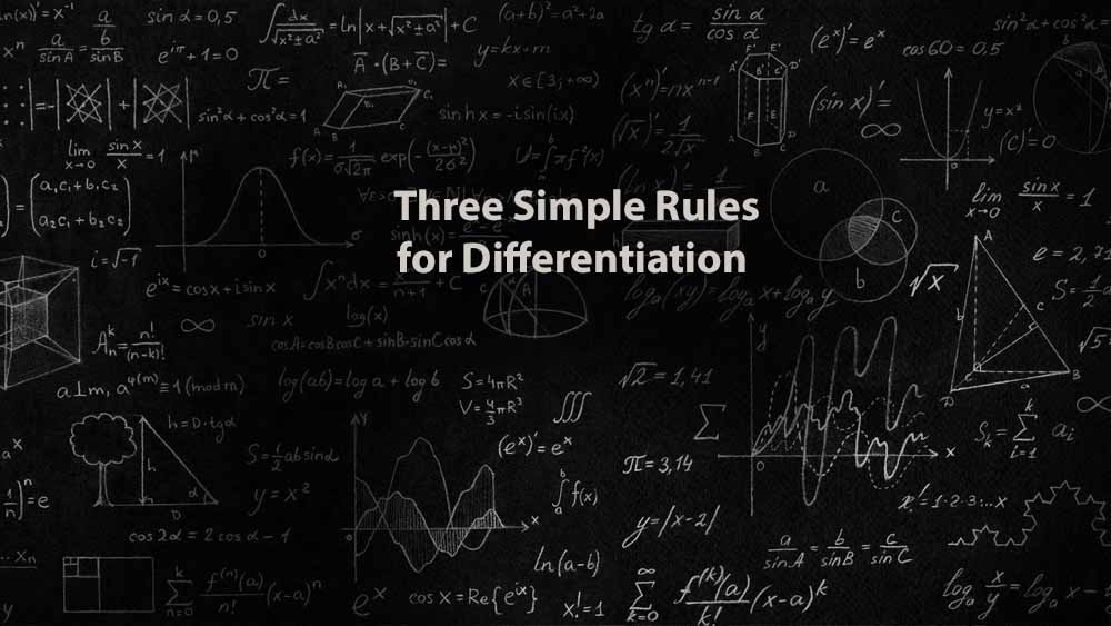 Mathematics 1 | Three Simple Rules for Differentiation