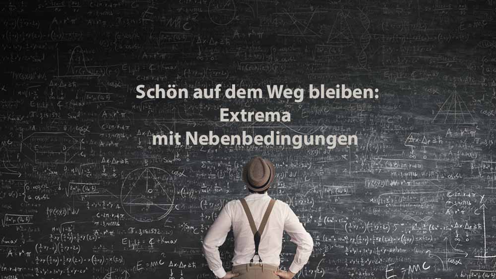 Mathematik 2 | Schön auf dem Weg bleiben: Extrema mit Nebenbedingungen