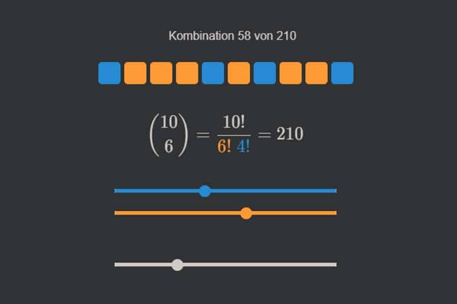 Interaktiv: Binomialkoeffizienten